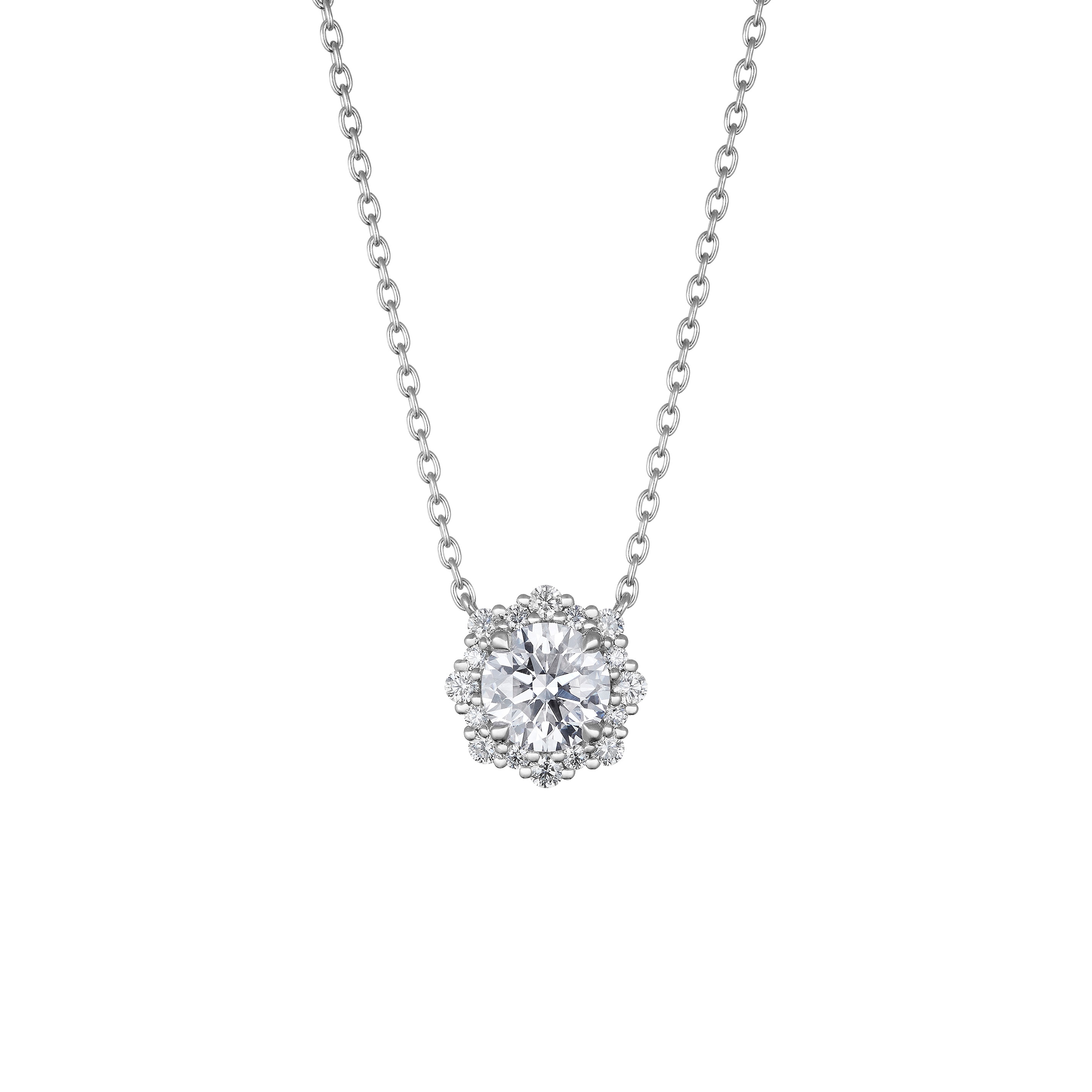 センター・オブ・マイ・ユニバース® フローラル ヘイロー ソリティア ペンダント | Forevermark